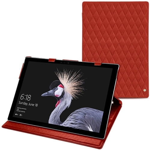 Microsoft Surface Pro 6 leather casePapaye - Couture ( Pantone #b54317 ) 