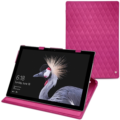 Housse cuir Microsoft Surface Pro 6 : Protection et coques pour tablettes sur NoreveRose BB - Couture ( Pantone #DB599F )