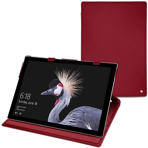 Funda de piel Microsoft Surface Pro 6Rouge passion ( Pantone #a6192e ) 