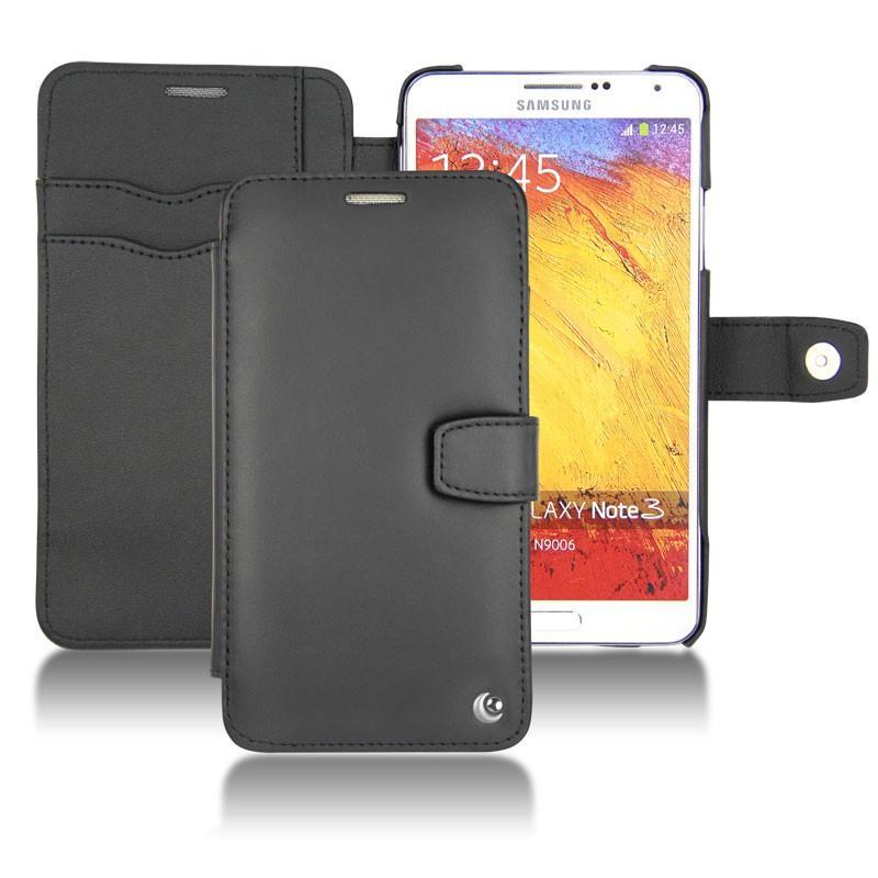 가죽 커버 Samsung SM-N9000 Galaxy Note 3 - Noir ( Nappa - Black ) 