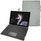 レザーケース Microsoft Surface Pro 6 - Gris - Couture ( Nappa - Pantone W428C ) 