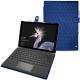 レザーケース Microsoft Surface Pro 6 - Bleu océan - Couture ( Nappa - Pantone 293C ) 