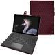 Housse cuir Microsoft Surface Pro 6 - Lie de vin - Couture ( Pantone 5115C ) 