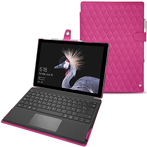 Microsoft Surface Pro 6 leather caseRose BB - Couture ( Pantone #DB599F )