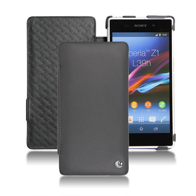レザーケース Sony Xperia Z1 - Noir ( Nappa - Black ) 
