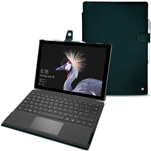 Capa em pele Microsoft Surface Pro 6Vert séduisant ( Pantone #1d3c34 ) 