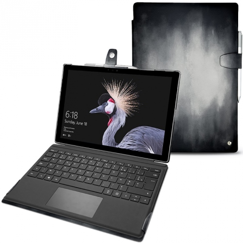 Custodia in pelle Microsoft Surface Pro 6Gris Patine