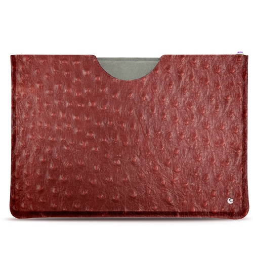 Housse cuir Microsoft Surface Pro 6Autruche ciliegia ( Pantone #a4343a ) 