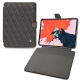 Housse cuir Apple iPad Pro 11" (2018) - Anthracite - Couture ( Pantone 424C ) 