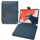 Apple iPad Pro 12.9" (2018) leather case - Jean vintage ( Roughtcut - Pantone 285U  ) 