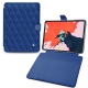 レザーケース Apple iPad Pro 12.9" (2018) - Bleu océan - Couture ( Nappa - Pantone 293C ) 
