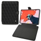 Lederschutzhülle Apple iPad Pro 12.9" (2018) - Ebène - Couture ( Sleek P C12 - Black ) 