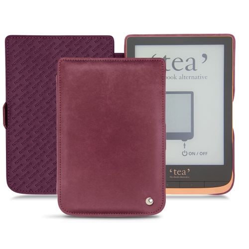 Housse cuir PocketBook Touch HD 3 - Tea Touch HD Plus : Housse et coque en cuir pour Liseuses et tablettes sur NorevePrune vintage ( Pantone #612434 ) 