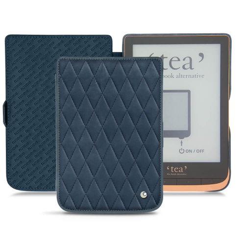 Housse cuir PocketBook Touch HD 3 - Tea Touch HD Plus : Housse et coque en cuir pour Liseuses et tablettes sur NoreveJean vintage - Couture ( Pantone #2f414f  ) 
