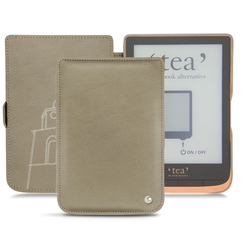 Estojo de couro PocketBook Touch HD 3 - Tea Touch HD Plus : Estojo de couro para e-readers e comprimidos na NoreveDarboun sabla ( Pantone #BCB1A1 )