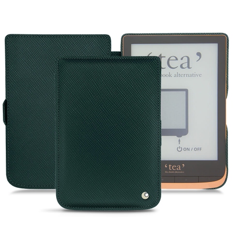 Funda de piel PocketBook Touch HD 3 - Tea Touch HD Plus : Funda de piel para e-readers y tablets en NoreveVert séduisant ( Pantone #1d3c34 ) 