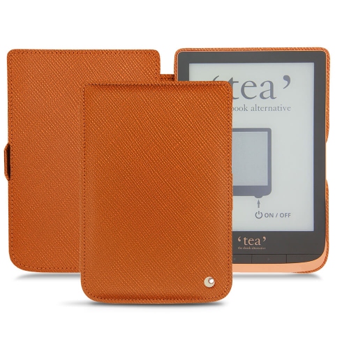 Funda de piel PocketBook Touch HD 3 - Tea Touch HD Plus : Funda de piel para e-readers y tablets en NoreveOrange vibrant ( Pantone #e36b39 ) 
