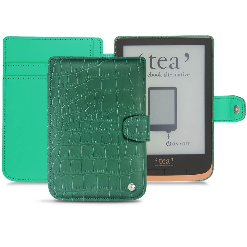 Custodia in pelle PocketBook Touch HD 3 - Tea Touch HD PlusCrocodile pino ( Pantone #173F35 ) 