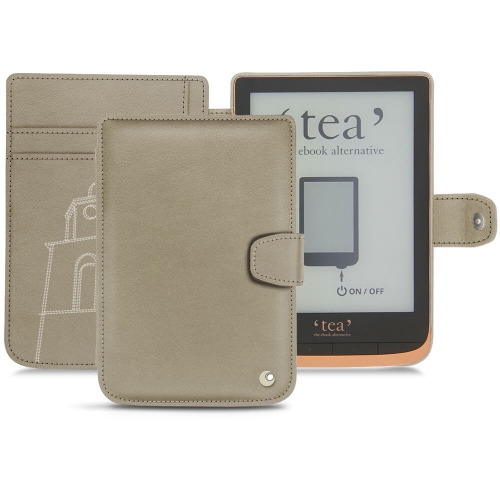 Capa em pele PocketBook Touch HD 3 - Tea Touch HD PlusDarboun sabla ( Pantone #BCB1A1 )