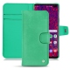 Housse cuir Samsung Galaxy S10+ - Menthe vintage ( Pantone 562C ) 