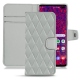 レザーケース Samsung Galaxy S10+ - Gris - Couture ( Nappa - Pantone W428C ) 