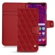 Housse cuir Samsung Galaxy S10+ - Rouge - Couture ( Nappa - Pantone 199C ) 