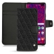 レザーケース Samsung Galaxy S10+ - Ebène - Couture ( Sleek P C12 - Black ) 