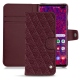 Funda de piel Samsung Galaxy S10+ - Lie de vin - Couture ( Pantone 5115C ) 