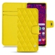 Samsung Galaxy S10+ leather case - Jaune fluo - Couture