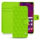 Samsung Galaxy S10+ leather case - Vert fluo - Couture