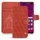 Housse cuir Samsung Galaxy S10+ - Arange clouquié - Couture