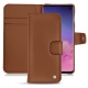 Lederschutzhülle Samsung Galaxy S10 - Marron ( Nappa - Pantone 1615C ) 