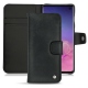 Lederschutzhülle Samsung Galaxy S10 - Dark vintage ( Roughtcut - Black#5256 ) 
