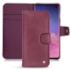 Housse cuir Samsung Galaxy S10 - Prune vintage ( Pantone 512C ) 