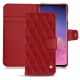 Custodia in pelle Samsung Galaxy S10 - Rouge - Couture ( Nappa - Pantone 199C ) 