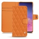 Funda de piel Samsung Galaxy S10 - Orange - Couture ( Nappa - Pantone 1495U ) 