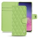Custodia in pelle Samsung Galaxy S10 - Vert olive - Couture ( Nappa - Pantone 578U ) 