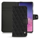 Custodia in pelle Samsung Galaxy S10 - Ebène - Couture ( Sleek P C12 - Black ) 