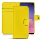 Custodia in pelle Samsung Galaxy S10 - Jaune fluo