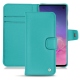 Custodia in pelle Samsung Galaxy S10 - Bleu fluo