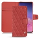 Housse cuir Samsung Galaxy S10 - Cerise vintage - Couture