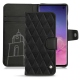 Lederschutzhülle Samsung Galaxy S10 - Negre poudro - Couture