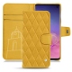 Housse cuir Samsung Galaxy S10 - Jaune soulèu - Couture