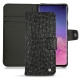Lederschutzhülle Samsung Galaxy S10 - Autruche nero