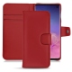 Housse cuir Samsung Galaxy S10 - Rouge PU