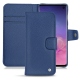 Custodia in pelle Samsung Galaxy S10 - Bleu frisson