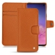 Capa em pele Samsung Galaxy S10 - Orange vibrant