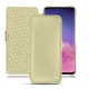 Samsung Galaxy S10 leather case - Beige ( Nappa - Pantone 7502C ) 