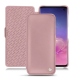 Housse cuir Samsung Galaxy S10 - Rose ( Nappa - Pantone 2365C ) 