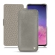 Samsung Galaxy S10 leather case - Acier vintage ( Pantone 403C ) 